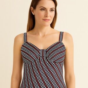 Ann Taylor LOFT Abstract Dot Sleeveless Cami Top‎ Size 6